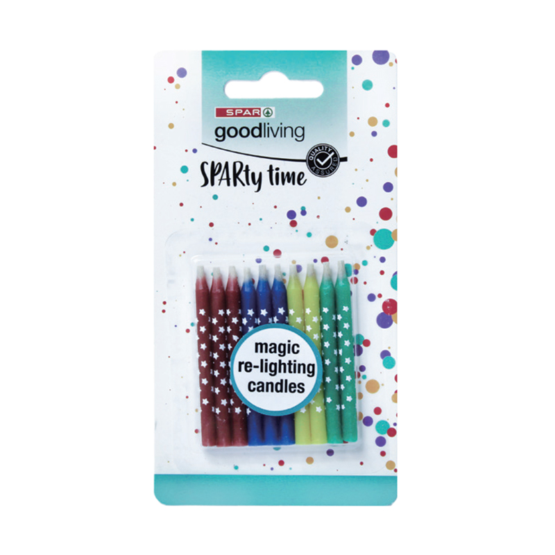 Candele magiche a stella a quattro colori