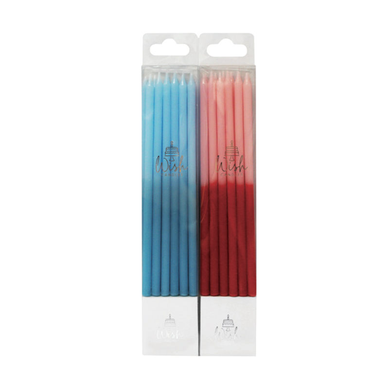 Candele glitterate sfumate
