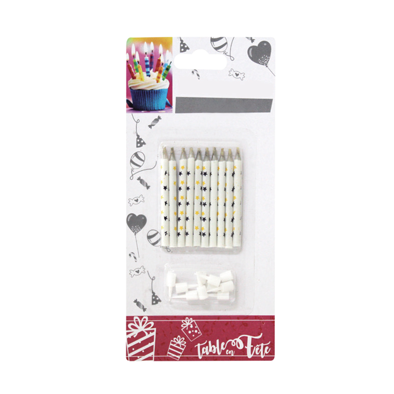 Candele magiche stampate con stella a cinque punte