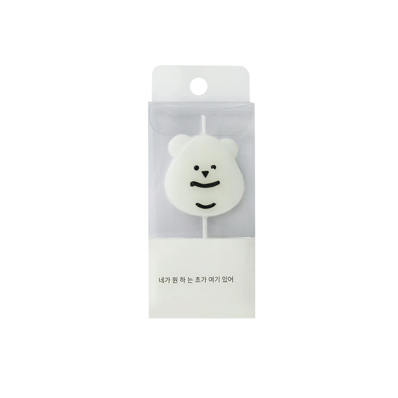 Candela a forma di orso minimalista