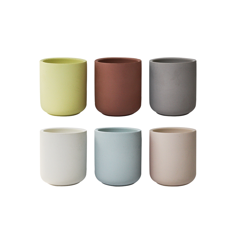 Candela con tazza per aromaterapia in ceramica a sei colori